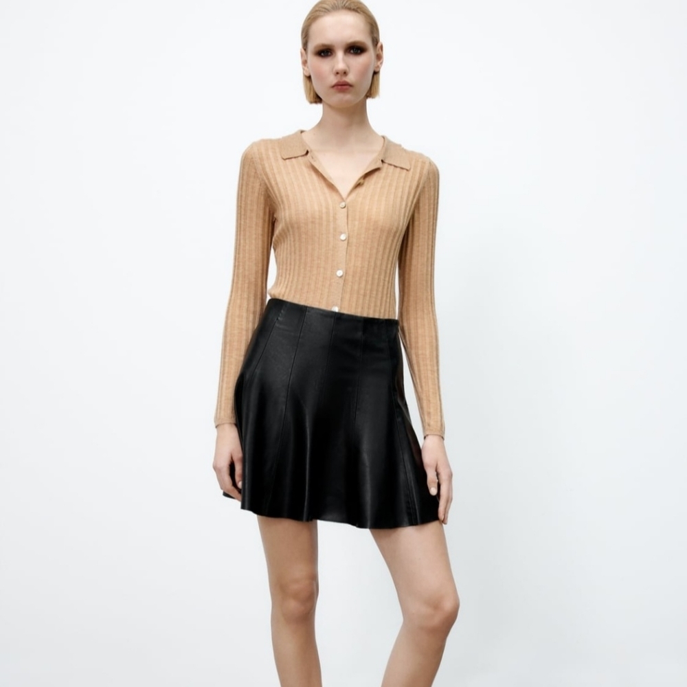 Zara faux leather skirt